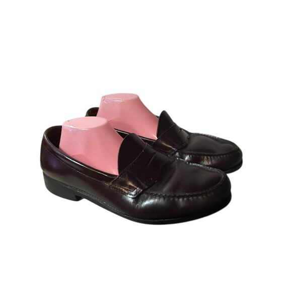 GH Bass & Co Weejuns Ox Blood Penny Loafers Burgundy Leather Men's Size 11,5 D - Picture 2 of 8